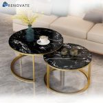 Chic drawing room tables in Pakistan.