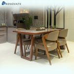 4 seater dinning table made in sheesham wood and sheesham ply