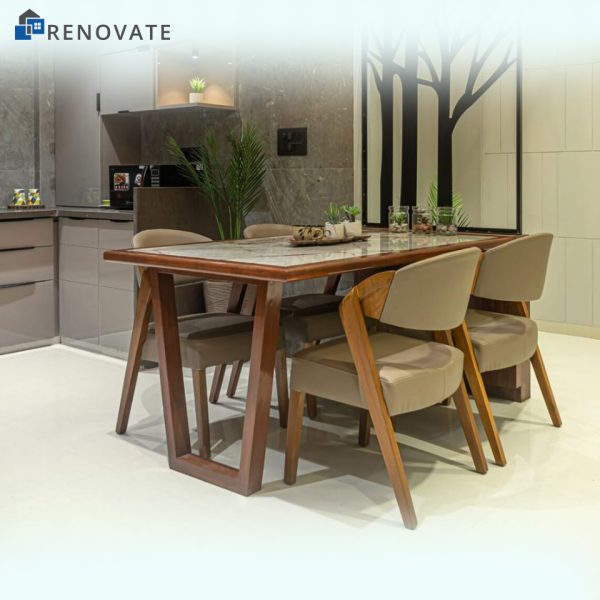 4 seater dinning table made in sheesham wood and sheesham ply